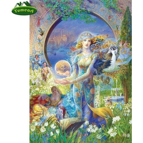 YUMEART 5D DIY Diamond Painting Cross Stitch Full Square Mosaic Diamond Embroidery Religious angel Girl Rhinestones Home decor