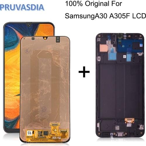 100% Original For Samsung A30 LCD Screen Display With Touch Assembly Digitizer Assembly For Samsung A30 A305F With Frame