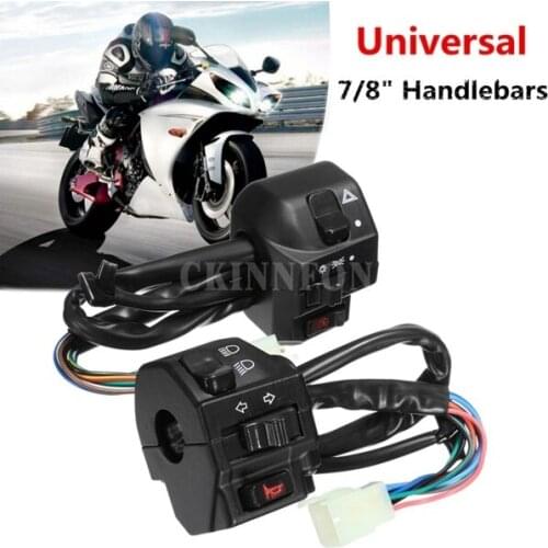 100Pcs/Lot 2Pcs/Pair Motorcycle 7/8" Handlebar Horn Turn Signal Headlight Electrical Start Switch 12V