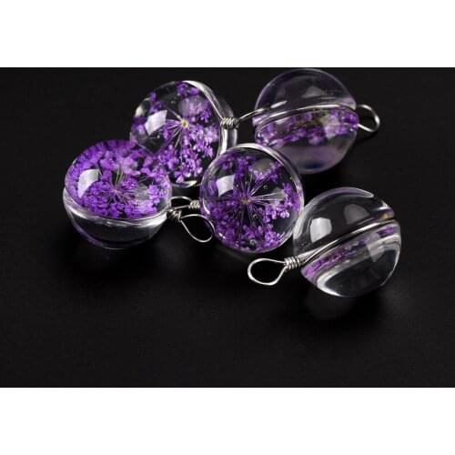 18# Iron Wire Hand-made Flower Glass Bead handmade Not Crystal For DIY Necklace Jewelry Making Beads #IZ316