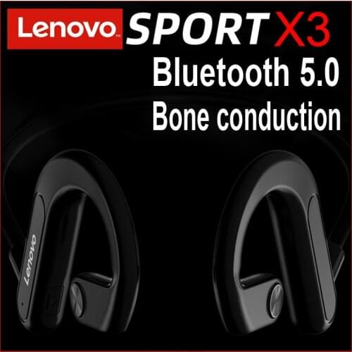 2021 New Lenovo Bone Conduction Earphone Bluetooth 5.0 Wireless Not In-Ear Headset Sweatproof IPX5 Waterproof Sports 18g Earbuds