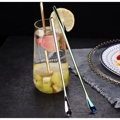 304 stainless steel ice spoon 23cm mixing spoon long handle Honey Spoon Bar spoon