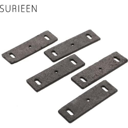 5Pcs Microfiber Leather Catapult Pouches Hunting Rubber Band Shooting Bow Estilingue Slingshots Pouch With Square Holes 58*18mm