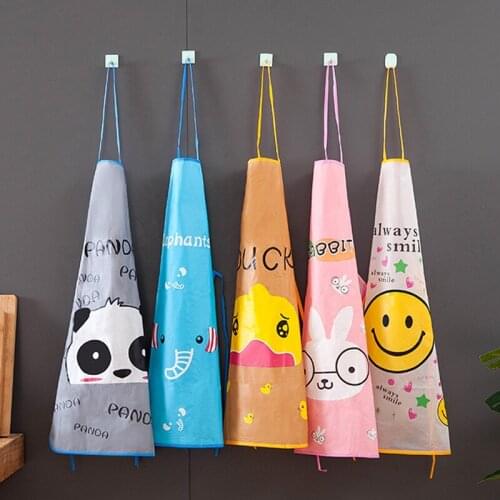 5pcs/set Cartoon Animal Elephant Rabbit Duck PVC Sleeveless Apron Kitchen Woman Pinafore Home Cooking Baking Waist Bib Wholesale
