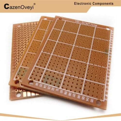 5pcs/lot 5x7cm 5*7 new Prototype Paper Copper PCB Universal Experiment Matrix Circuit Board In Stock