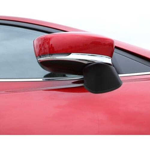 ABS Chrome For Mazda 3 Axela 2017 2018 Car Outer Side Door Mirror Cover Rear View Strips Garnish Rearview Trim Car Styling