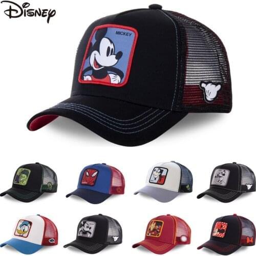 New Brand 62 Styles Disney Minnie Mickey Snapback Cotton Baseball Cap Men Women Hip Hop Dad Mesh Hat Trucker Hat Dropshipping