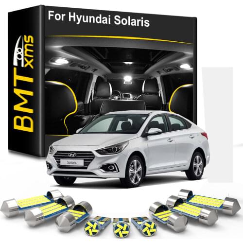 BMTxms For Hyundai Solaris 2011 2012 2013 2014-2021 Canbus Car LED Interior Dome Map Light License Plate Lamp Auto Accessories