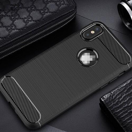 Case for iphone 7 8 6 6s 5s X Case Silicon Cover Case for iphone 6 7 8 Plus Fundas Soft Carbon Fiber Brushe Coque Etui Capinha