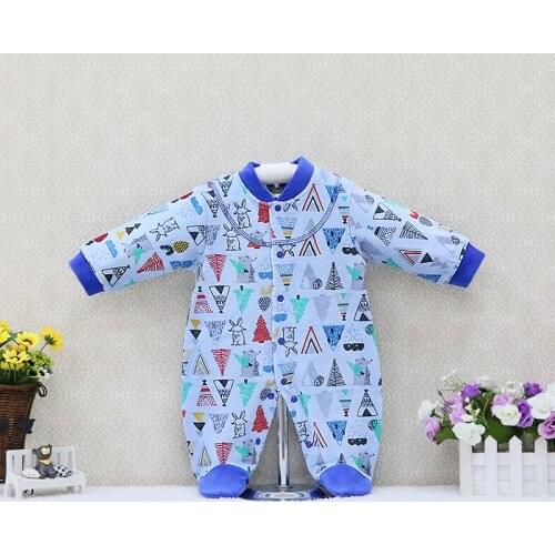 2019 Little Q Long Sleeve Baby Pure Cotton Clothes Newborn One Piece Spring Long Sleeve Boys and Girls Rompers