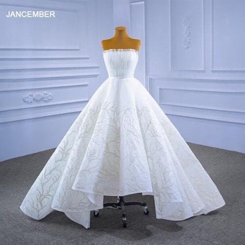 J67304 JANCEMBER Wedding Dress Tube Top Lace Bridal 2021 New Beaded Pattern Frill Banquet Celebration Backless Gown Brautkleid