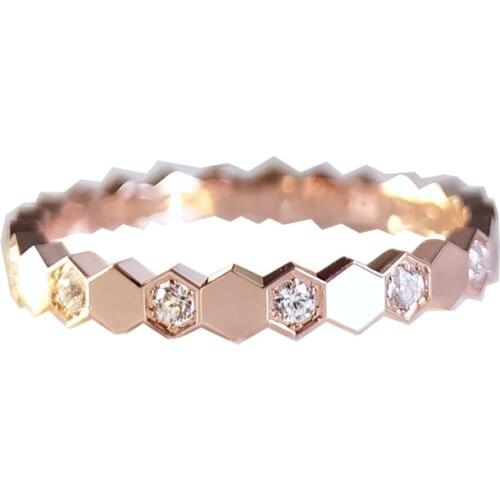 Handmade Eternity Promise Crystal Ring AAA Cz Zircon Engagement Wedding Band Rings for women Men Finger Party Jewelry