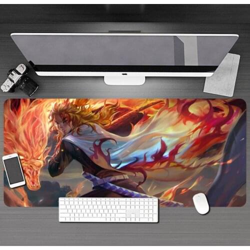 XL Anime Demon Slayer Mousepad HD Printing Computer Gamers Locking Lock Edge Mouse Pad XXL90x40cm Keyboard PC Desk Pad Csgo Pad