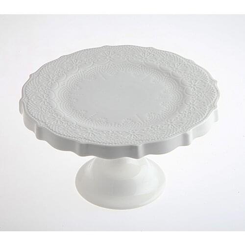 LACE COLLECTION WITH STAND SERVICE PLATTER, 21 CM WHITE AUTHENTIC TRADITIONAL VERNACULAR ORIGINAL HIGH QUALITY