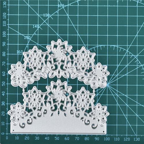 YaMinSanNiO Poinsettia Border Metal Cutting Dies Flower Dies Scrapbooking Card Making Album Embossing Stencil Die Cut Craft Dies