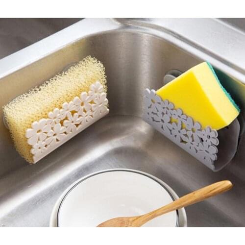 Kitchen Bathroom Drying Rack Toilet Sink Suction Sponges Holder Rack Suction Cup Dish Cloths Holder Scrubbers Soap Storage