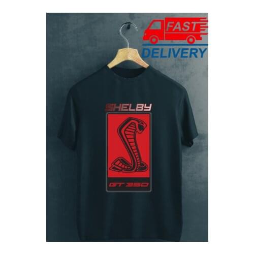 Mustang Gt350 T-Shirt Shelby Cobra Logo Super Snake Emblem Teeshirt Muscle Car