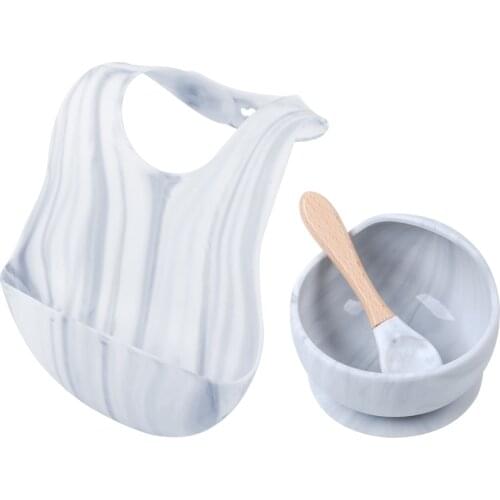 Baby Silicone Feeding Set Food Grade Spoon Non-Slip Feedings Silicone Bowl Tableware Baby Products Baby Plate