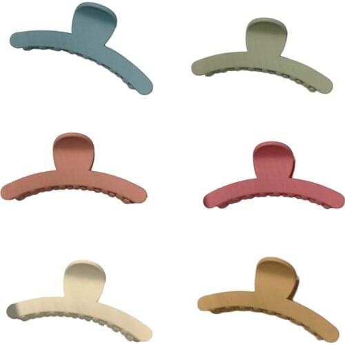 Non-Slip Hair Claws Sweet Matte Color Catch Barrette French Design Strong Hold Hair Jaw Clip Supplies for Summer Beach