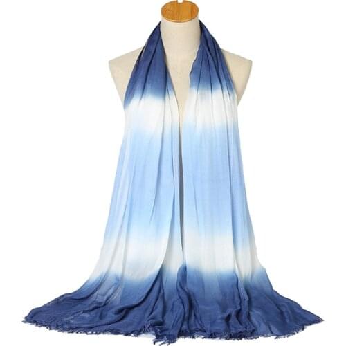 New hand-dye viscose tassles Soft scarf lady wraps Islamic bandana Muslim hijab Long muffler 10 pcs/lot