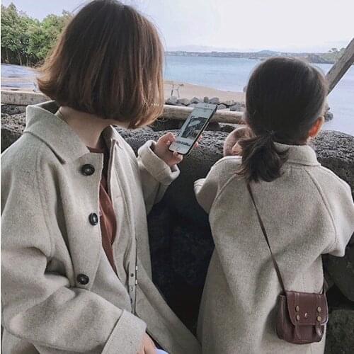 Family Matching Clothes Mother and Daughter Clothes 2019 Winter Fashion Korean New Christmas Clothes Baby Jackets and Coats 2-7Y