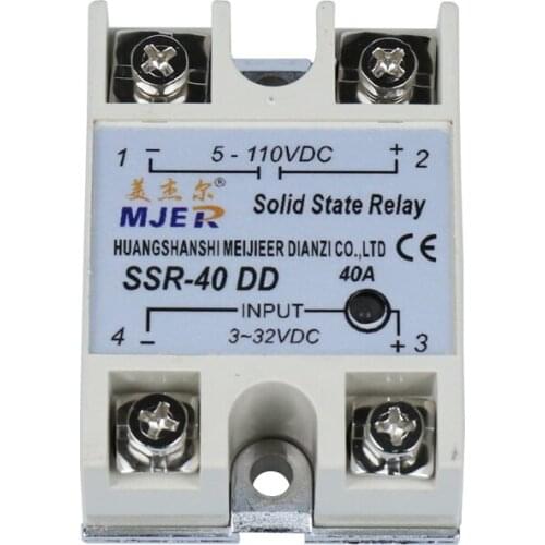 SSR40DD Single Phase Solid State Relay SSR-40DD SSR DC TO DC SSR 40A Single Phase Solid State Relay SSR-40DD