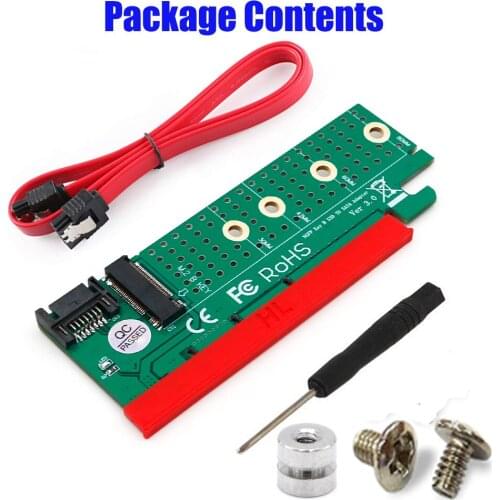 XT-XINTE M.2 for NGFF B-key SATA-Bus SSD to SATA3 Adapter PCIe Slot Riser Card Support 2230/2242/2260/2280 M2 SSD