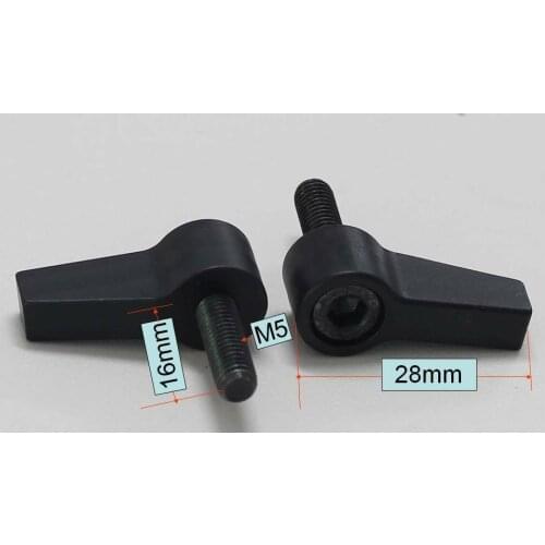 Professional 2pcs of black aluminum M5 Knob Thumb Screw For 15mm Rod Rail Rig Clamp and follow focus system