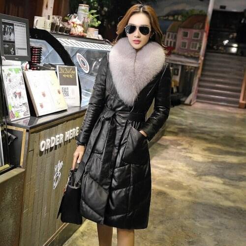 QEWSDRFG Women's Long Sheepskin Coats