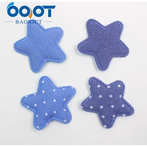 S-19111821,10pcs 4.3*4.3cm Cotton five-pointed star Decoration ornament Accessories Plush Hair Decoration,Clothing DIY materials