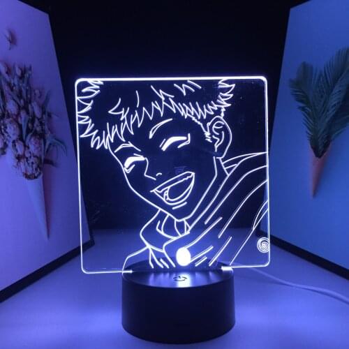 Anime Figure Laugh Happily 3D LED Night Light Home Bedroom Desk Decoration for Couple Childrens Festival Birthday Gifts