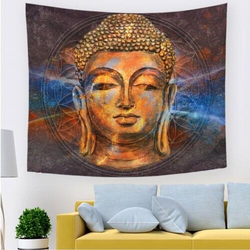 Buddha tapestry Buddha Bodhisattva head hanging cloth background cloth large size hanging cloth home decoration cloth art