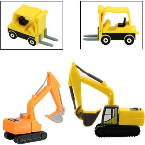 Usb Flash Disk 4GB 8GB 16G 32GB 64GB Excavators Truck Cartoon Usb Flash Drive Usb Memory Pen Drive Gifts Gadget Pendrive Storage