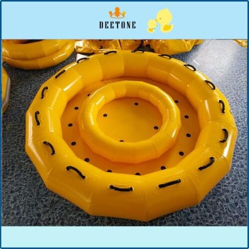Thickened PVC 1.88m large horn water slide on the inflatable multi-person water ski ring, water park water skiing equipment