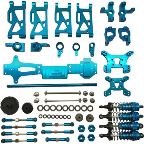 1/14 WLtoys 144001 Upgrade Metal Kit Spare Parts Gears Accessories Set RC Car Wltoys Shocks Metal Gear Steering Hub Shock Absorb