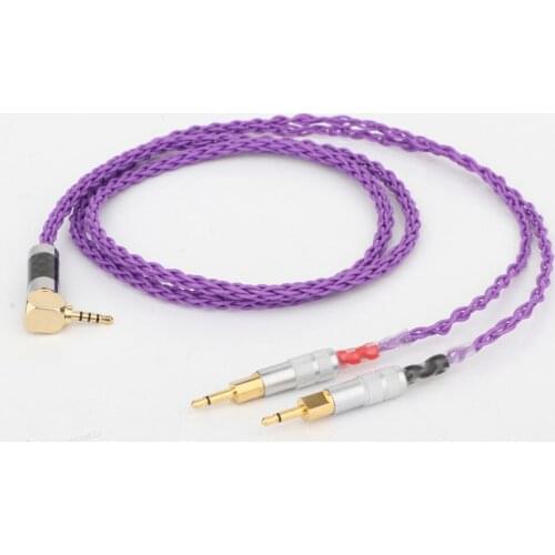 1PCS HiFi Compatible 2.5 Balanced Right Angled Plug for HD700 Headphone Upgrade Cable, OCC Wire, Replacement Audio Upgrade Cable