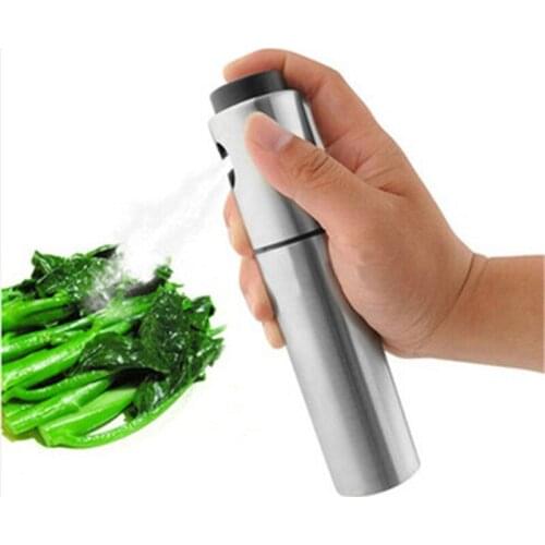 1Pcs Kitchen Oil Spray Bottle for Oil Sprayer Pump Stainless Steel Seasoning Dispenser Leak-proof Nozzle Kitchen Accessories Set