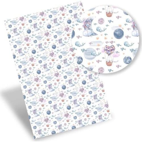 Faux Leather Sheets Printed Vinyl Fabric Sports Equipments Synthetic Leather Bows Making DIY Handbags 22*30cm/A4 0.8mm 1pc