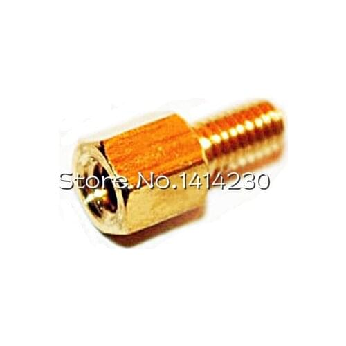 10Pcs M3*5+6 mm Brass Standoff Thread Male/Female Hex Threaded