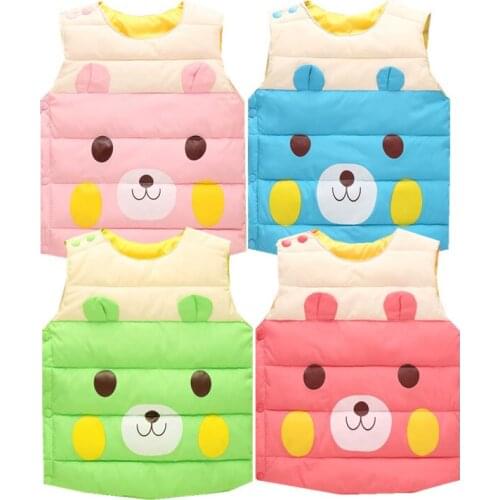 2020 Warm winter Childrens Vest jacket Down Cotton Vest Autumn Baby Boys Girls Outerwear Waistcoat Toddler Kids sleeveless Coat