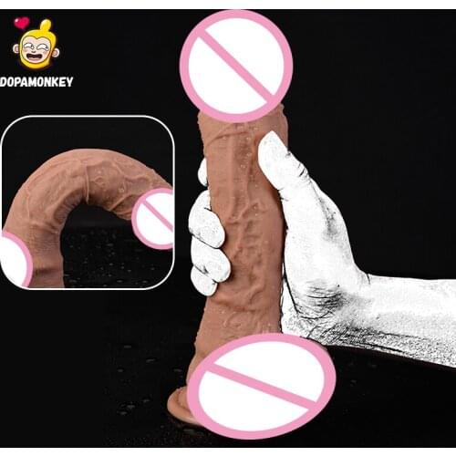 24cm Big Dildo with Suction Cup for Women Realistic Soft Penis Vagina Massage G-spot Stimulator Huge Cock Adult SexToy for Women