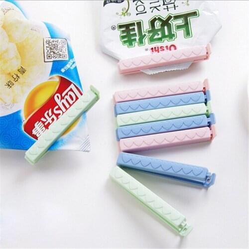 5Pcs/Lot Portable Kitchen Storage Food Snack Seal Sealing Bag Clips Sealer Clamp Plastic Tool Food Bag Clips Kitchen Tool Cheap