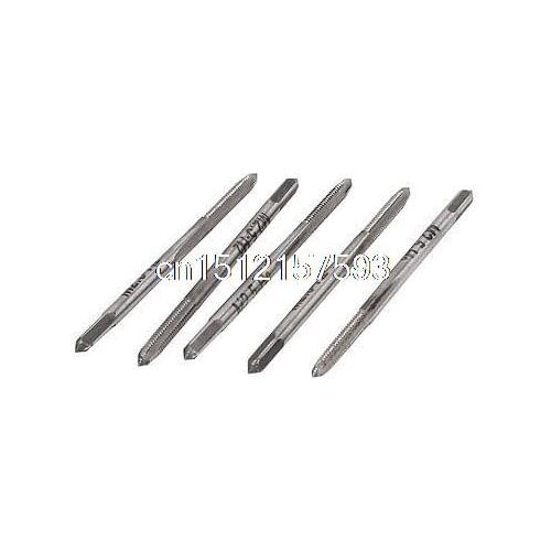 M2.5 HSS 4 Straight Flute Machine Screw Thread Metric Plug Tap 5pcs
