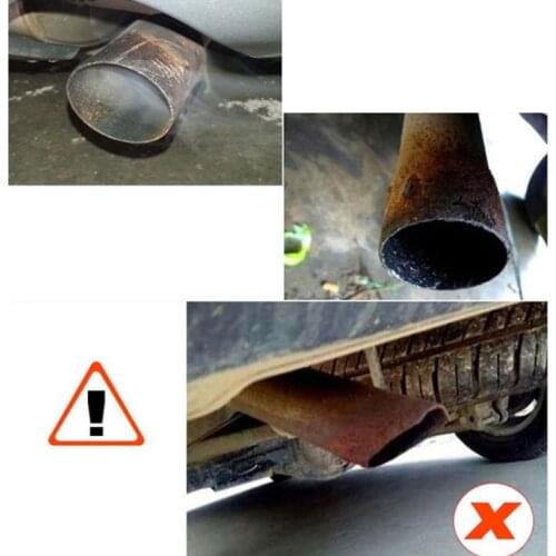 Car Stainless Steel H-shaped Bevel Exhaust Pipe Tail Throat Nozzle for A5 A6L S6 B36B