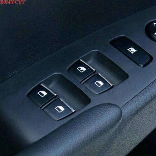 BJMYCYY car styling ABS 7PCS/SET Car window lift buttons decorate sequins For Hyundai Solaris Verna car accessories