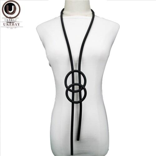 UKEBAY New Long Pendant Necklace For Women Jewelry Handmade Necklaces Geometric Accessories Wedding Jewellery Elasticity Chains