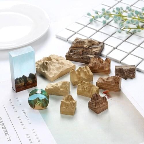 Wood Mountain Peak Model DIY Crystal Epoxy Filling Supplies Practical Pendant Ornaments Decoration Accessories Handcraft Fillers