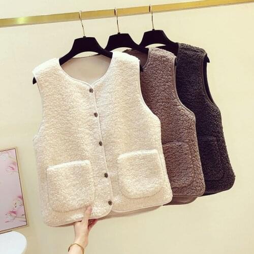 Outer wear western style childrens new fur one-piece vest girls lamb hair vest autumn and winter P4810