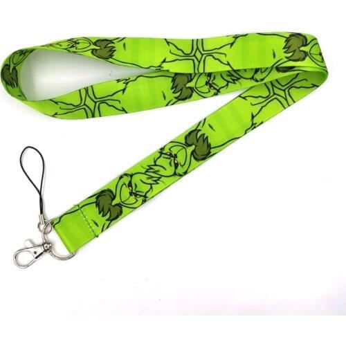 Dr seuss Christmas Cats Green Art Key Chain webbings ribbons Neck Strap for Phone Keys ID Card Cartoon Lanyards