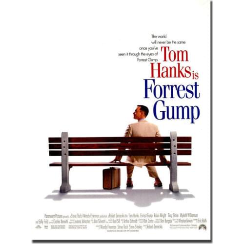 F089 FORREST GUMP Movie Silk Cloth Poster Art Bedroom Decoration